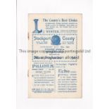 STOCKPORT COUNTY V WREXHAM 1928 Programme for the League match at Stockport 20/10/1928, very