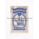 PORTSMOUTH V COVENTRY CITY 1960 LEAGUE CUP Programme for the League Cup tie at Portsmouth 2/11/1960,