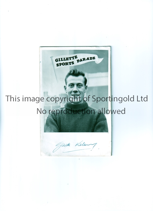 JACK KELSEY - ARSENAL / AUTOGRAPH Black and White 6" x 4" Gillette Sports Parage B/W photo