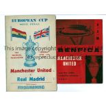 MANCHESTER UNITED / EUROPEAN CUP Two programmes for the European Cup, pirate issue home v Real