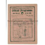 TOTTENHAM HOTSPUR V MANCHESTER UNITED 1926 F.A. CUP Programme for the tie at Spurs 30/1/1926,