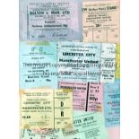MANCHESTER UNITED Eleven away tickets, including v Crystal Palace 9/8/1969, West Ham United 3/4/