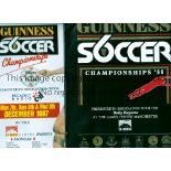 MANCHESTER UNITED / SOCCER 6 Four away Soccer 6 Tournament matches 9-10/12/1986, 7-9/12/1987, 4-7/