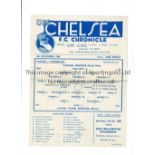 CHELSEA Single sheet home programme for the Football Combination match v Luton Town 4/12/1948,