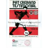 MANCHESTER UNITED / PAT CRERAND / GEORGE BEST / BOBBY CHARLTON 1975 Programme and ticket for the