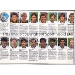 ENGLAND AUTOGRAPHS 1984 Football Association fold out Press release for the England tour to South