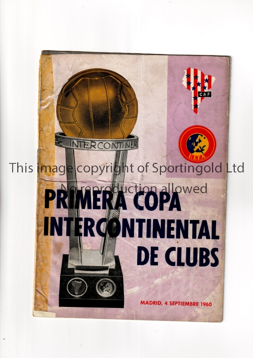 1960 INTERCONTINENTAL CLUB CHAMPIONSHIP / REAL MADRID V PENAROL Programme for the 2nd Leg of the