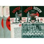 MANCHESTER UNITED / RECORD EUROPEAN WIN Four Programmes for the home European matches v RSC
