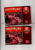 ARSENAL Two unopened packs of official Arsenal photos from Highbury 1913-2006 with 10 photos in