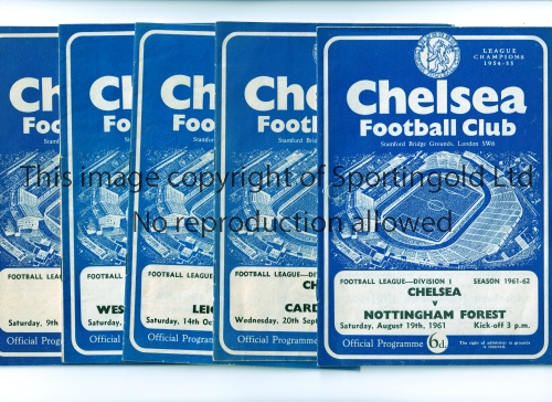 CHELSEA Approx one hundred and thirty home programmes from the League matches from the 1960's,