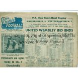 MANCHESTER UNITED Evening Chronicle football edition covering the FA Cup semi final against Wolves