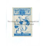 NON LEAGUE IN THE FA CUP / WIGAN ATHLETIC V MANSFIELD TOWN 1957 Programme for the tie at Wigan 7/