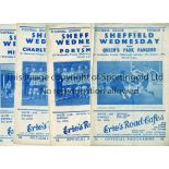 SHEFFIELD WEDNESDAY Approximately 46 home 1950's programmes including v Queen's Park Rangers 15/10/