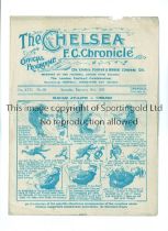 CHELSEA Programme for the home League match v Oldham Athletic 11/2/1922, slightly worn at the top
