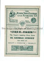 LUTON TOWN V AYR UNITED 1951 / FESTIVAL OF BRITAIN Programme for the match at Luton 12/5/1951.