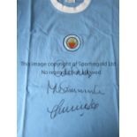 MANCHESTER CITY AUTOGRAPHS 1972 Autographed replica shirt from the 1972/73 season, signed by City'