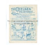 CHELSEA Programme for the home League match v Bolton Wanderers 25/2/1933, horizontal crease, team