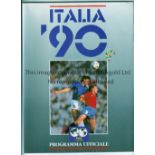1990 WORLD CUP / ITALIA 1990 Official Italian language programme for the Italy Tournament 1990.