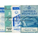 MANCHESTER UNITED Twenty two away programmes for the League matches v Arsenal 23/4/1955, staples