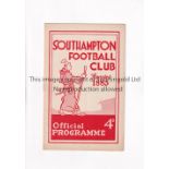 SOUTHAMPTON V SOUTH AFRICA 1958 Programme for the Friendly match at Southampton 3/11/1958,