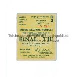 1947 FA CUP FINAL Seat ticket for Charlton Athletic v Burnley. Generally good
