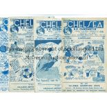 CHESLEA Four home programmes for the season 1946/47, v Charlton, creased and small number at the top