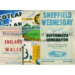 1940'S FOOTBALL PROGRAMMES Twelve programmes, including Sheffield Wednesday v Copenhagen Combination
