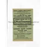 ALDERSHOT V WALSALL 1947 Programme for the League match at Aldershot 27/12/1947, re-stapled.