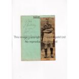 BRENTFORD 1935/6 AUTOGRAPHS An album sheet signed by 6 players including Archie Scott, Holliday,