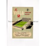 ASTON VILLA / MANCHESTER UNITED Joint home programme v Charlton Athletic 26/12/1950 and Manchester