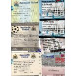 NEWCASTLE UNITED Eight tickets for European matches: 6 homes v Antwerp 94/5, Barcelona 97/8,
