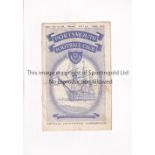 PORTSMOUTH V HIBERNIAN 1960 Programme for the Friendly match at Portsmouth 6/5/1960, horizontal