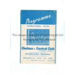 CHESLEA Pirate programme for the home International match v Central Club Soviet Army 7/11/1957,