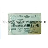 1963 FA CUP FINAL / MANCHESTER UNITED V LEICESTER CITY / TICKET WITH ORIGINAL DATE Tickets for the