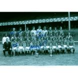 RANGERS AUTOGRAPHS 1975 Signed b/w 12 x 8 photo of players posing for a squad photo with the