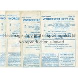 WORCESTER CITY Fifteen home programmes, including v Chelmsford 20/11/1958, FA Cup 1st round