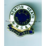 MANCHESTER UNITED Badge with a Newton Heath crest established 1893. Good