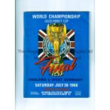 1966 WORLD CUP FINAL Programme for England v West Germany, neat teams and scores entered and very