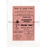 HEADINGTON UNITED V BEDFORD TOWN 1956 Programme for the Southern League match at Headington 8/2/