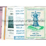 FA CUP SEMI-FINALS Eight programmes from the 1950's and 1960's, including, York City v Newcastle