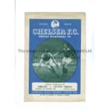 CHELSEA Programme for the home Football Combination Cup tie v Leyton Orient 15/1/1949, horizontal