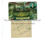 FREDDIE MILLS AUTOGRAPH / JACK DEMPSEY A signed small white sheet by Mills with a dedication and