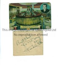 FREDDIE MILLS AUTOGRAPH / JACK DEMPSEY A signed small white sheet by Mills with a dedication and