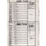 MANCHESTER UNITED Single sheet programme for the hastily arranged away Friendly v Hibernian 26/12/