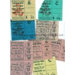 MANCHESTER UNITED Nine home tickets including v Leicester 9/4/1965 and 18/3/1967, minor paper loss