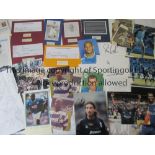 FOOTBALL AUTOGRAPHS Approximately 110 autographs from the 1930's to 2000's on newspaper clippings,