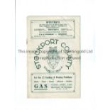 STOCKPORT COUNTY V CHESTER 1939 Programme for the League match at Stockport 14/1/1939, horizontal