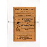 HEADINGTON UNITED V GUILDFORD CITY 1955 Programme for the Southern League match at Headington 19/3/