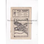 HEREFORD UNITED V OXFORD CITY 1948 FA CUP Programme for the tie at Hereford 13/11/1948, slightly