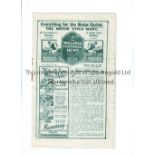 WALSALL V SWINDON TOWN 1938 Programme for the League match at Walsall 26/3/1938, horizontal creases,